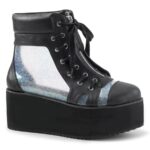 Demonia Clear Hologram T Faux Leather Grip-102