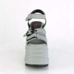 Demonia Gray Reflective Vegan Leather Wave-13 - Image 3
