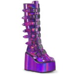 Demonia Purple Holographic Patent Swing-815