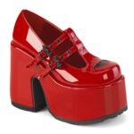Demonia Red Patent Camel-55