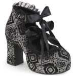 Demonia Silver Faux Nubuck Leather Gothika-53 - Image 2