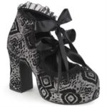 Demonia Silver Faux Nubuck Leather Gothika-53 - Image 6