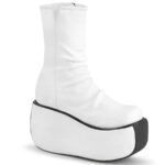 Demonia White Faux Suede Violet-100
