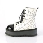 Demonia White Glow Vegan Leather Slacker-88 - Image 4