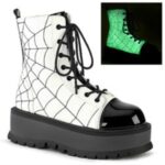 Demonia White Glow Vegan Leather Slacker-88 - Image 6