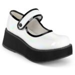 Demonia White Holo Patent Sprite-01