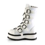 Demonia White Patent Slacker-160 - Image 4
