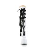 Demonia White Stretch Patent Wave-315 - Image 3