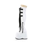 Demonia White Stretch Patent Wave-315 - Image 4