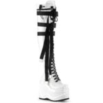 Demonia White Stretch Patent Wave-315 - Image 6