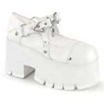 Demonia White Vegan Leather Ashes-33