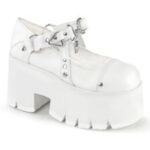 Demonia White Vegan Leather Ashes-33 - Image 3