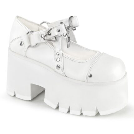 Demonia White Vegan Leather Ashes-33