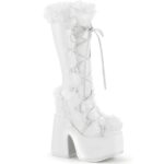 Demonia White Vegan Leather Camel-311
