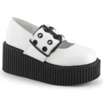 Demonia White Vegan Leather Creeper-230 - Image 2