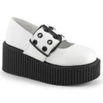 Demonia White Vegan Leather Creeper-230 - Image 3