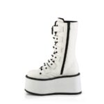 Demonia White Vegan Leather Damned-225 - Image 4