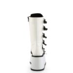 Demonia White Vegan Leather Damned-225 - Image 5