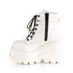 Demonia White Vegan Leather Shaker-52 - Image 4