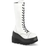 Demonia White Vegan Leather Shaker-72