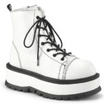 Demonia White Vegan Leather Slacker-55 - Image 2