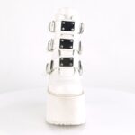 Demonia White Vegan Leather Swing-105 - Image 3