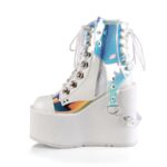 Demonia White Vegan Leather Swing-115 - Image 4