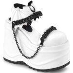 Demonia White Vegan Leather Wave-20 - Image 2