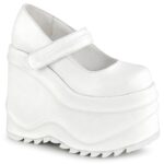 Demonia White Vegan Leather Wave-32 - Image 2