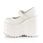 Demonia White Vegan Leather Wave-32 - Image 4