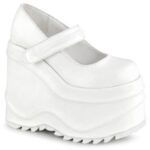 Demonia White Vegan Leather Wave-32 - Image 6