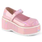 Dollie-01 Demonia Baby Pink Holo Patent - Image 2