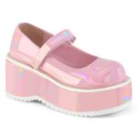 Dollie-01 Demonia Baby Pink Holo Patent - Image 6