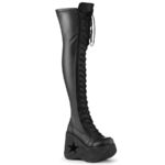 Dynamite-300 Black Str Vegan Leather Demonia