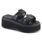 Emily-100 Demonia Black Vegan Leather - Image 2