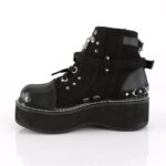 Emily-317 Demonia Black Canvas-Vegan Leather - Image 4