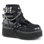 Emily-317 Demonia Black Canvas-Vegan Leather - Image 6