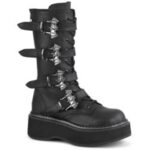 Emily-322 Demonia Black Vegan Leather - Image 3