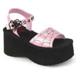 Funn-10 Baby Pink Holo Patent Demonia - Image 2