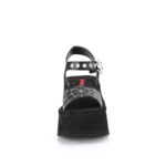 Funn-10 Black Vegan Leather Demonia - Image 3