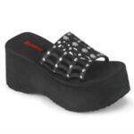 Funn-13 Black Vegan Leather Demonia - Image 3