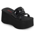 Funn-18 Demonia Black Vegan Leather - Image 6