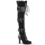 Glam-300 Demonia Black Vegan Leather-Velvet - Image 2