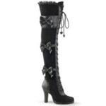Glam-300 Demonia Black Vegan Leather-Velvet - Image 6