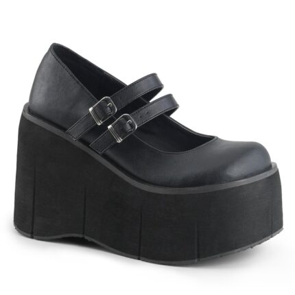Kera-08 Black Vegan Leather Demonia
