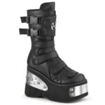 Kera-108 Demonia Black Vegan Leather