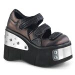 Kera-13 Demonia Black-Pewter Vegan Leather