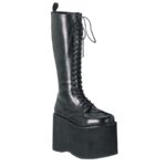 Mega-602 Demonia Black Faux Leather - Image 2