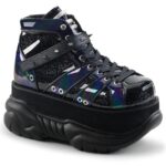Neptune-100 Demonia Black Glitter-Silver