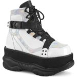 Neptune-181 Demonia White Vegan Leather Multi - Image 2